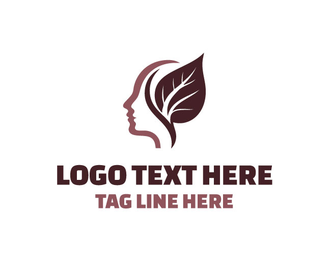 Leaf Human Head Green Mindset Logo