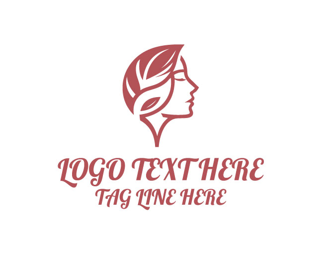 Leaf Human Head Eco Thinking Symbol Logo