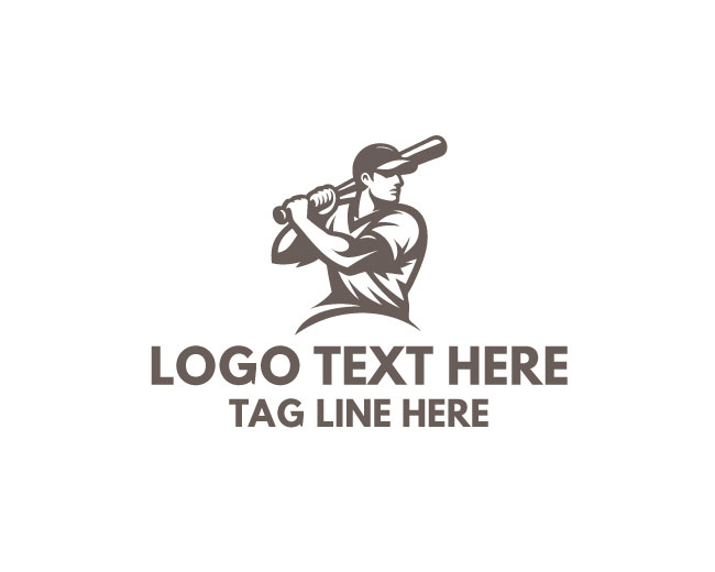 Baseball Power Hit Logo