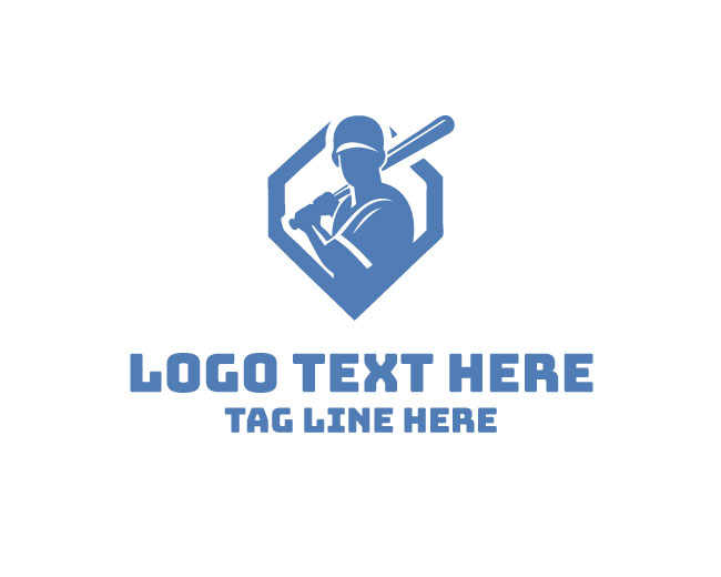 Baseball Home Run Hero Logo