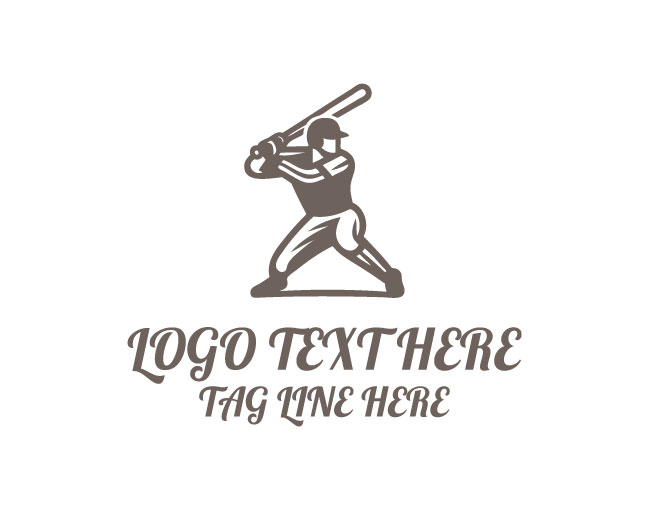 Baseball Lightning Swing Logo