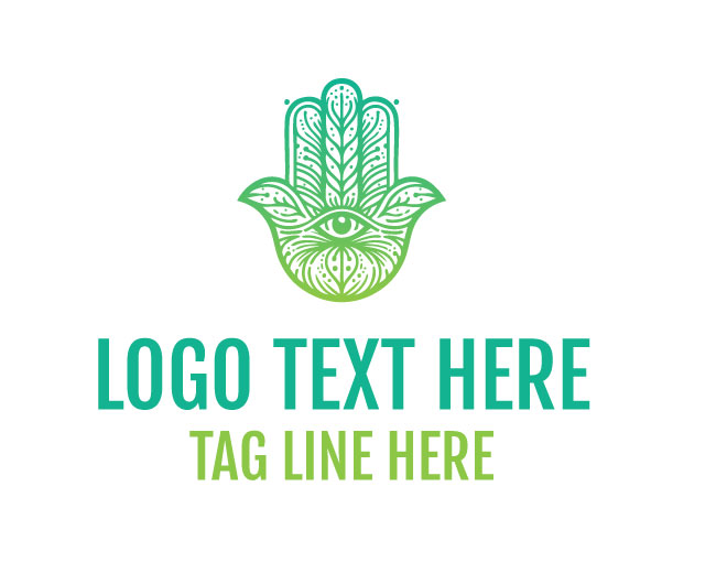 Hamsa Eye Symbol Logo