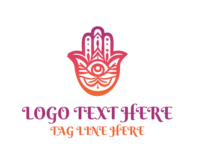 Mandala Hamsa Hand Logo