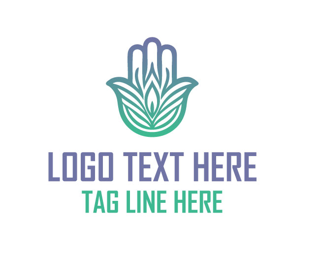 Peace Hamsa Symbol Logo