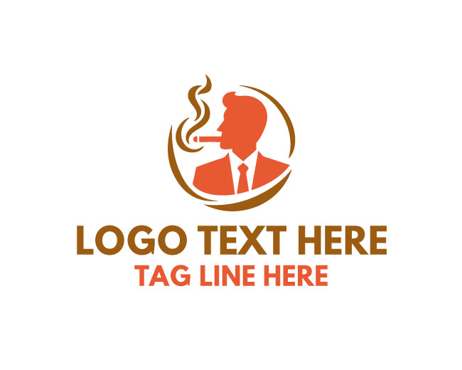 Gentleman Cigar Man Logo