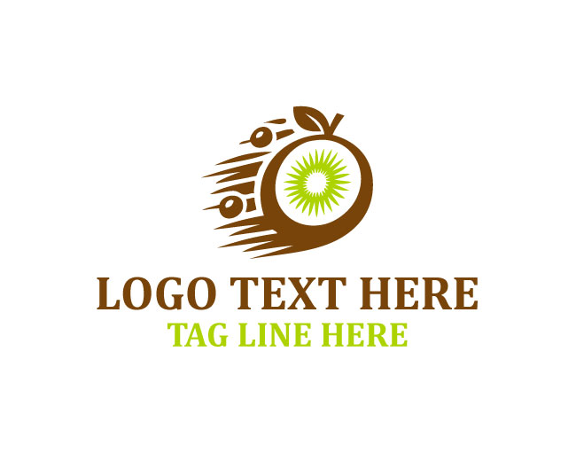 Kiwi Fruit Slice Logo