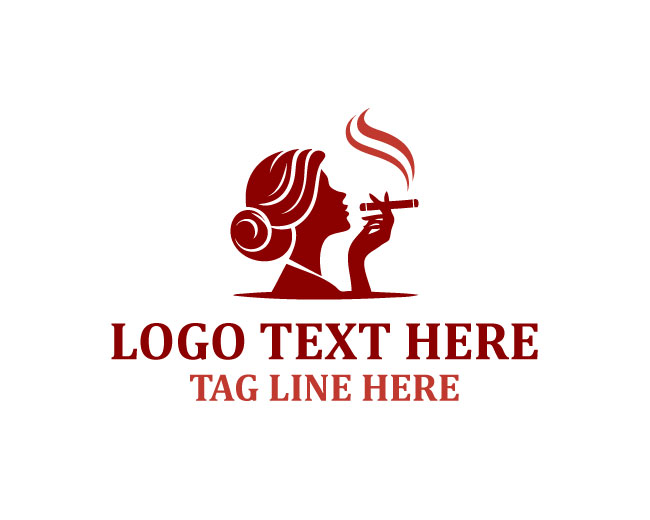 Women Smoking Vibe Logo