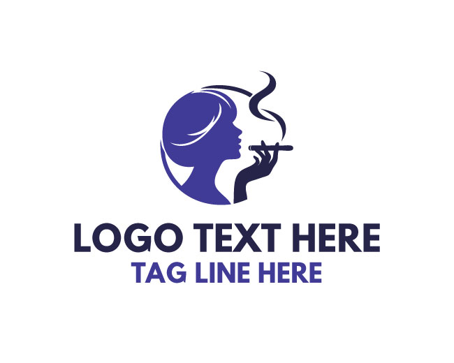 Women Smoking Velvet Logo