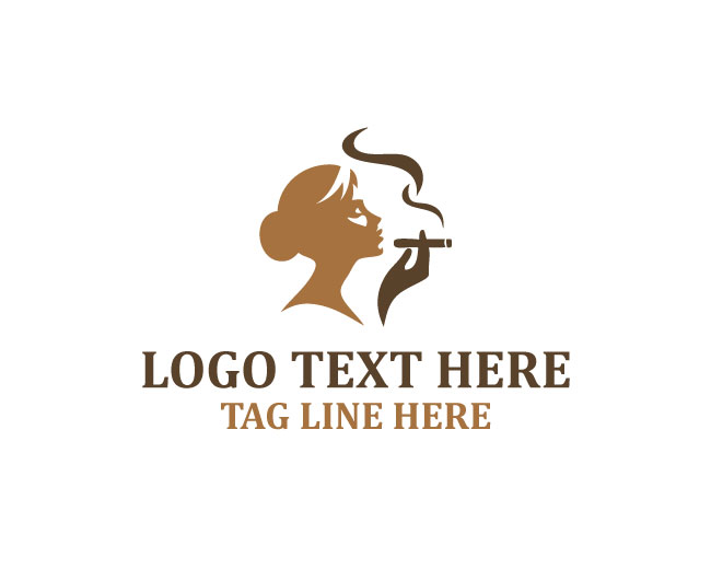 Women Smoking Artistic Vibe Logo
