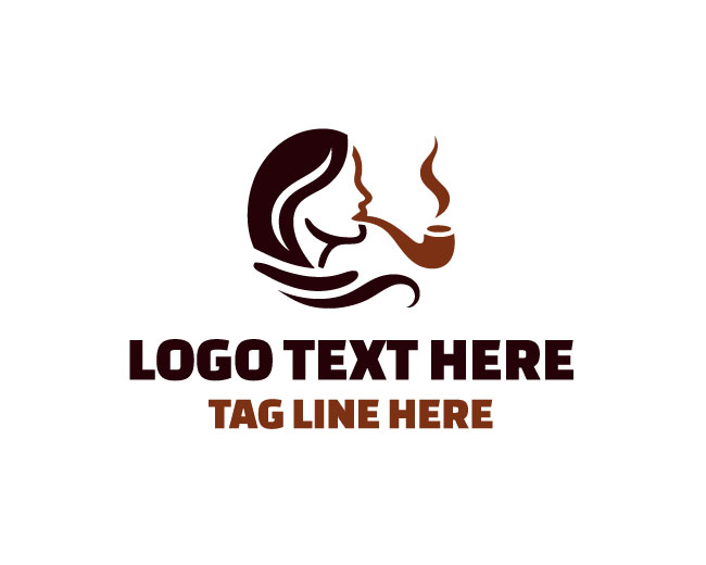 Women Smoking Street Icon Logo
