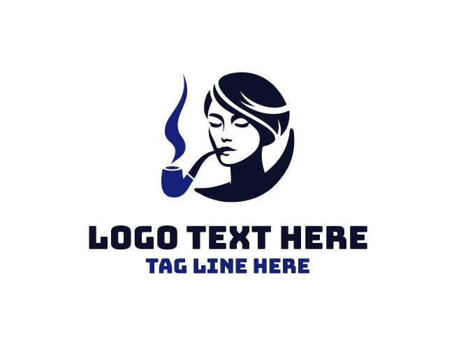 Women Smoking Trendy Logo