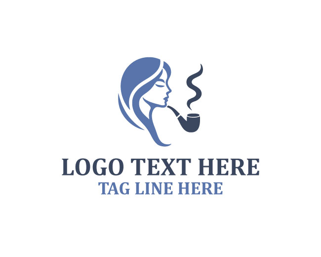 Women Smoking Club Vibe Logo