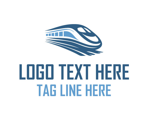 Bullet Train Motion Line Logo