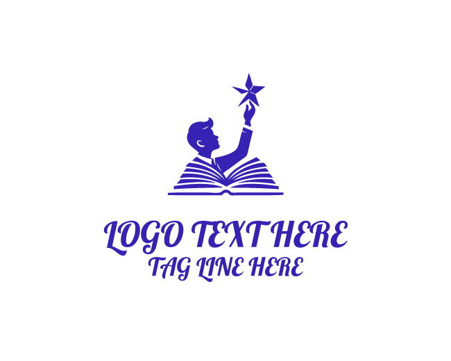 Academic Open Book Star Logo