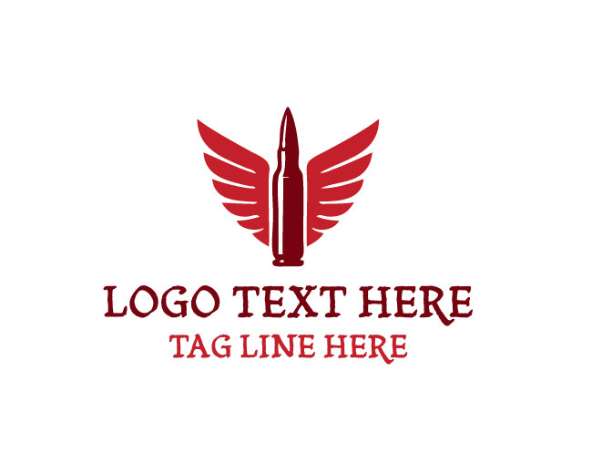 Neon Winged Bullet Logo