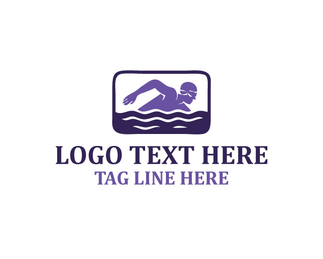 Swimming Minimal Logo