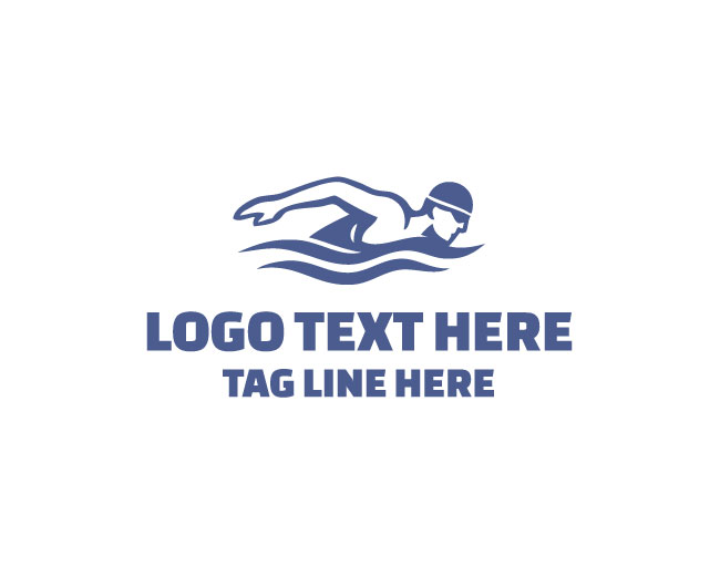 Swimming premium logo 