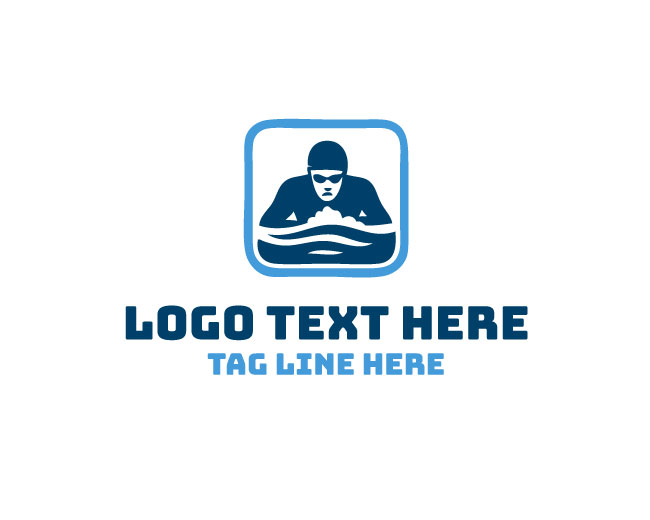 Swimming Emblem Logo