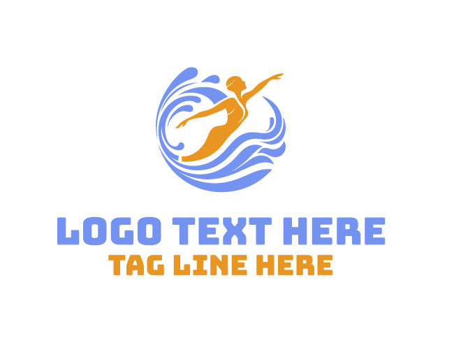 Swimming Resort Style Logo