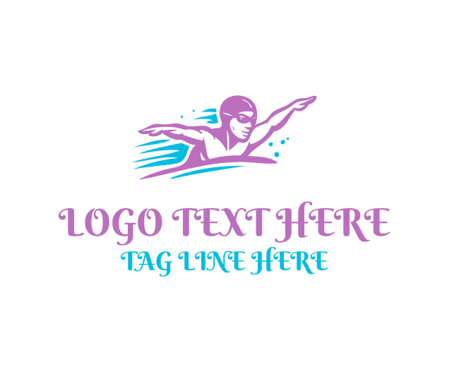 Elegant Swimming Wave Logo