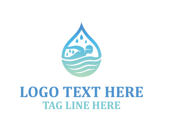  Sporty Aqua Swimming Logo