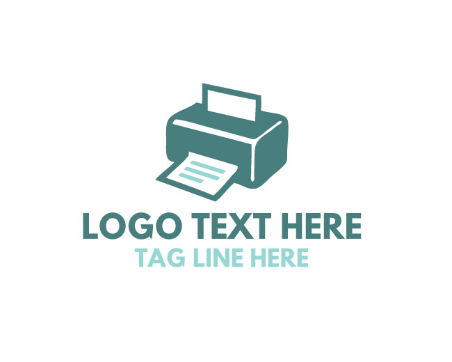 Modern Printer Device Logo