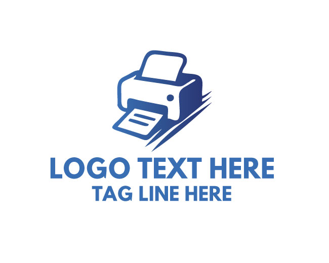 Sleek Printer Device Logo