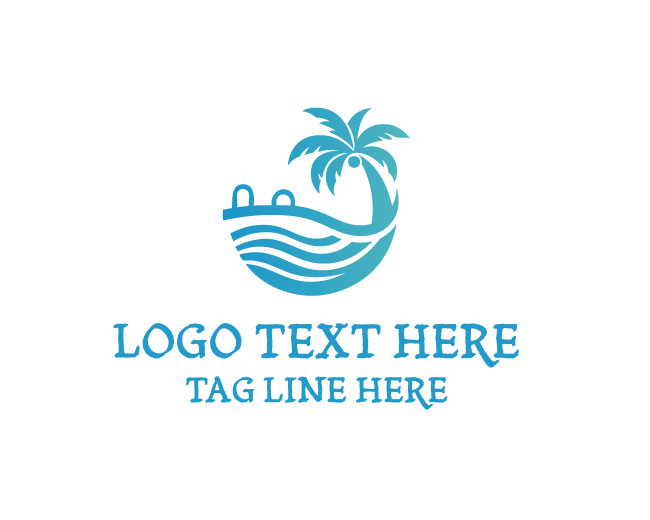 Elegant Luxury Pool Logo
