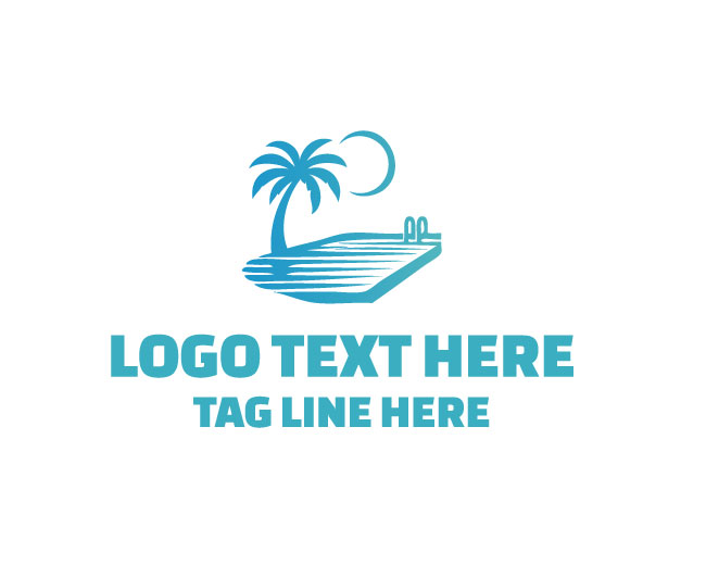 Stylish Modern Swimming Pool Logo