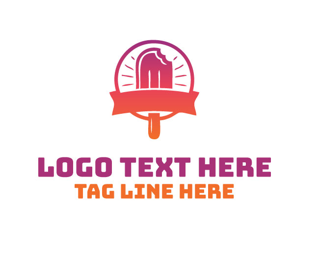 Icy Snack Popsicle Logo