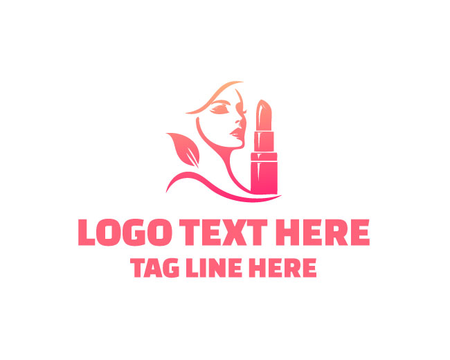 Glamorous Lipstick Beauty Logo