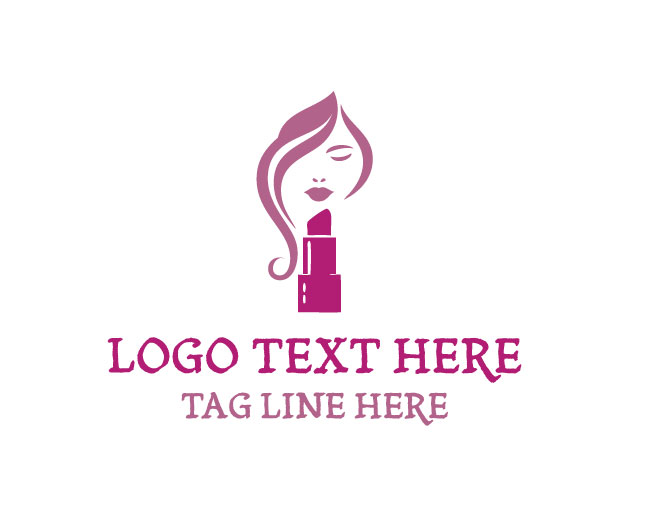 Premium Lipstick Beauty Logo