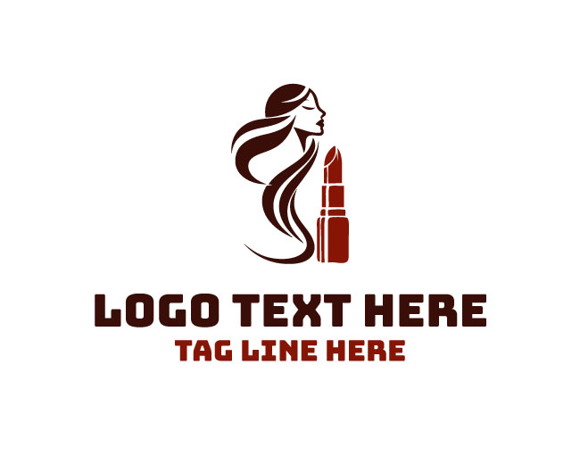 Glossy Lipstick Beauty Logo