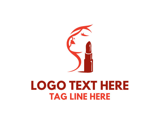 Feminine Glam Lipstick Logo