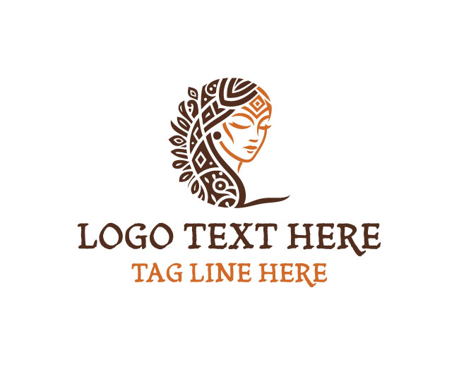 Elegant Tribe Woman Logo