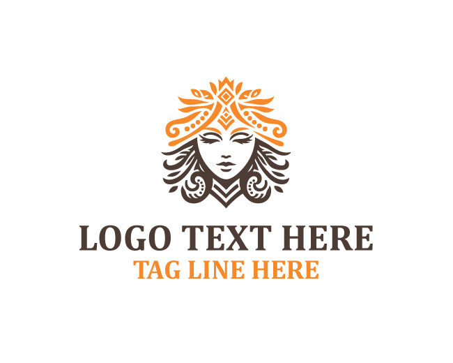 Elegant Tribal Lady Logo