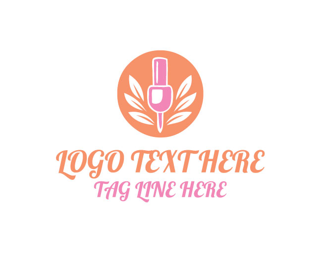 Feminine Glam Nail Logo