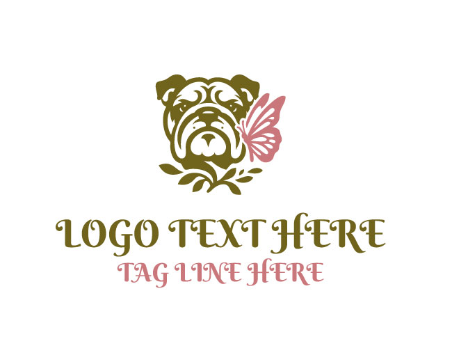 Bulldog Butterfly Logo