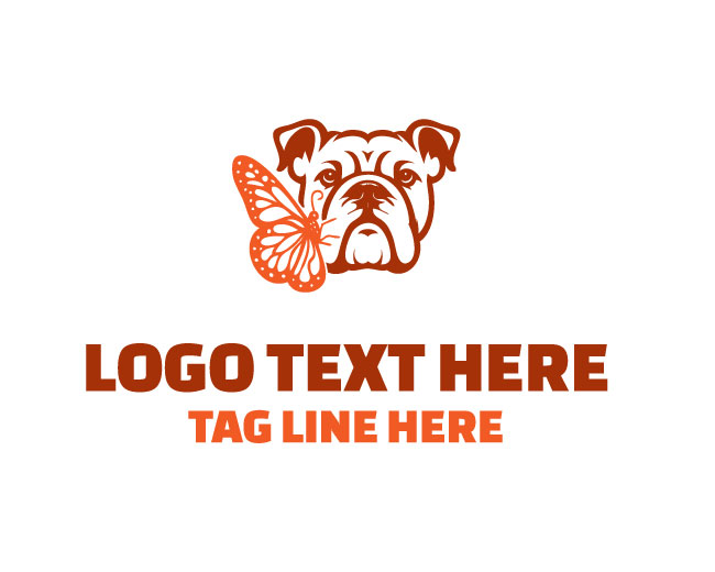 Bulldog Butterfly Logo