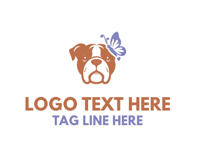 Bulldog Butterfly Logo