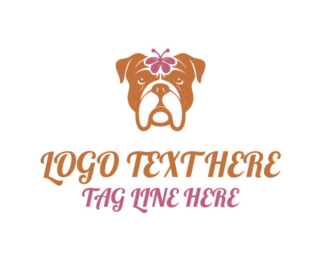 Bulldog Butterfly Logo