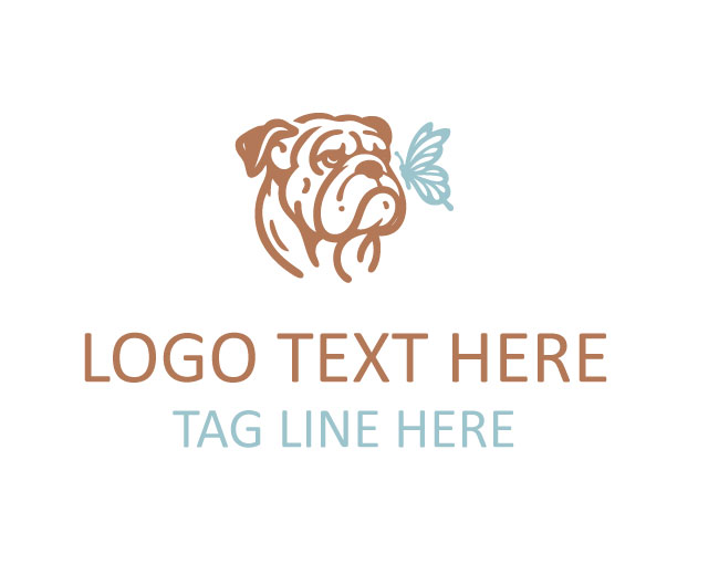 Bulldog Butterfly Logo