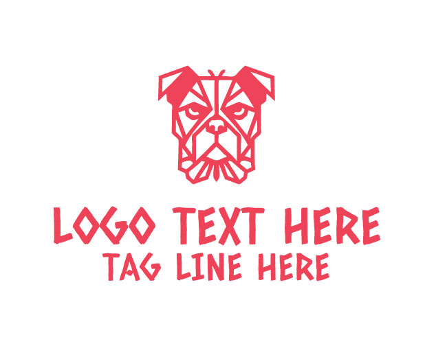 Bulldog Geometric Modern Logo