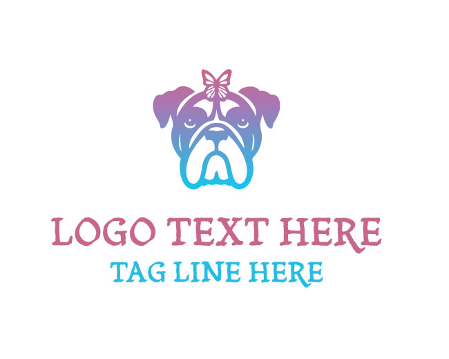 Bulldog Butterfly Logo