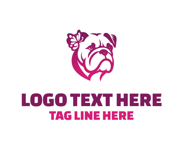 Bulldog Butterfly Logo