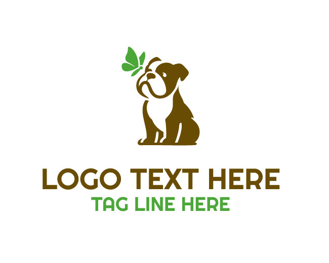 Bulldog Butterfly Star Logo