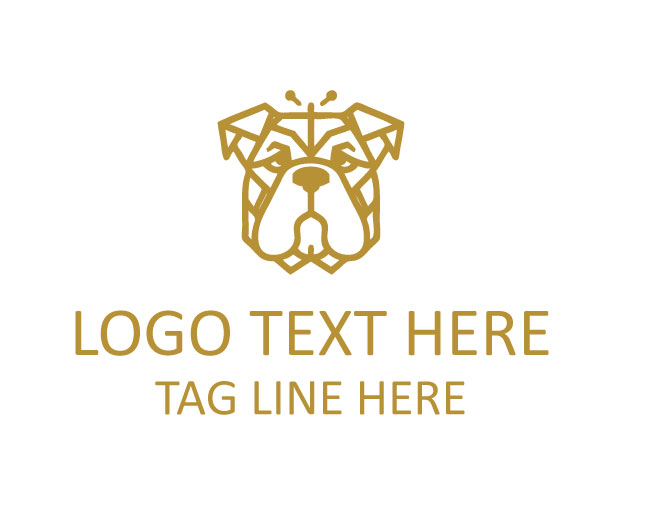 Bulldog Geometric Logo