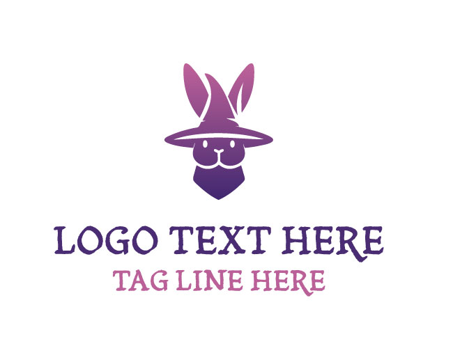 Hopping Bunny Wizard Logo