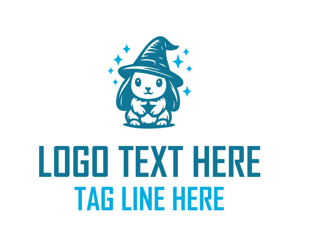 Bunny Wizard Mascot Logo