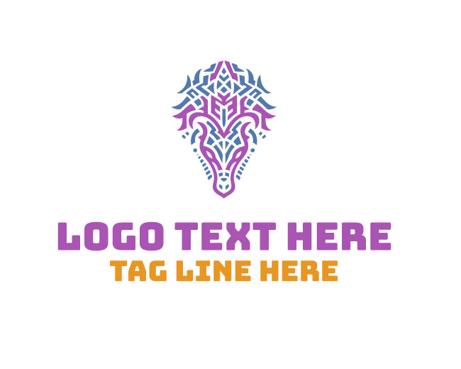 Tribal Crocodile Logo
